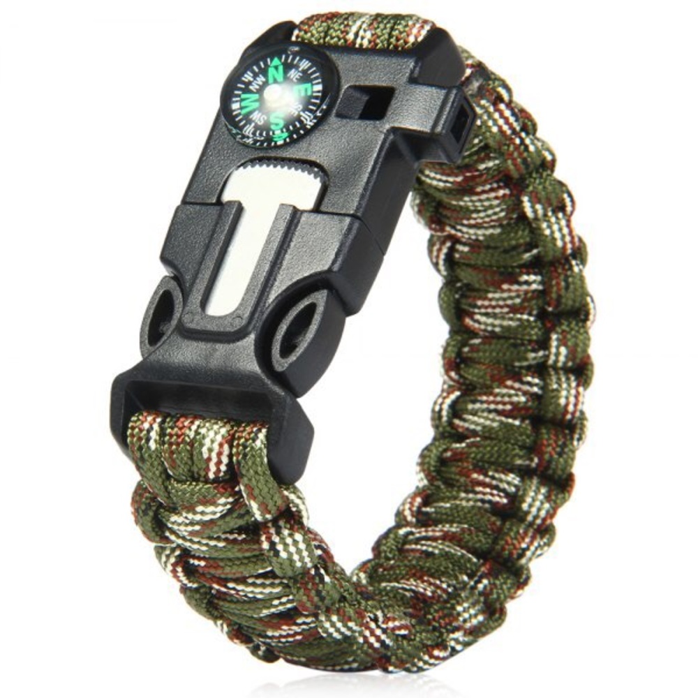 5 in 1 Outdoor Survival Bracelet - Camouflage