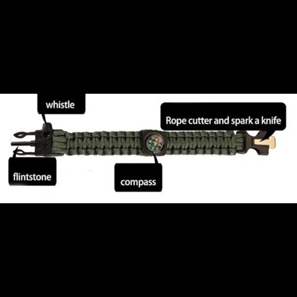 5 in 1 Outdoor Survival Bracelet - Camouflage - Picture 6 of 7