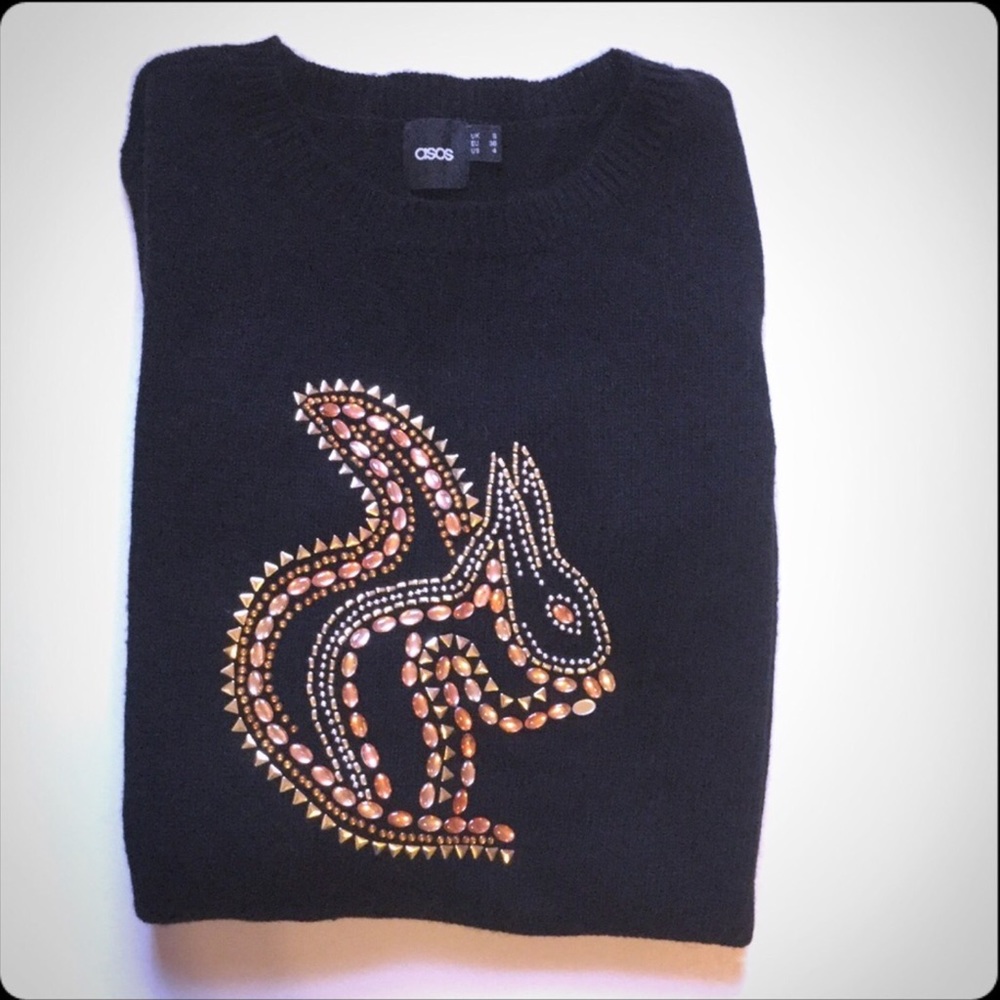 ⬇️ASOS SQUIRREL BEADS SWEATER 🐿