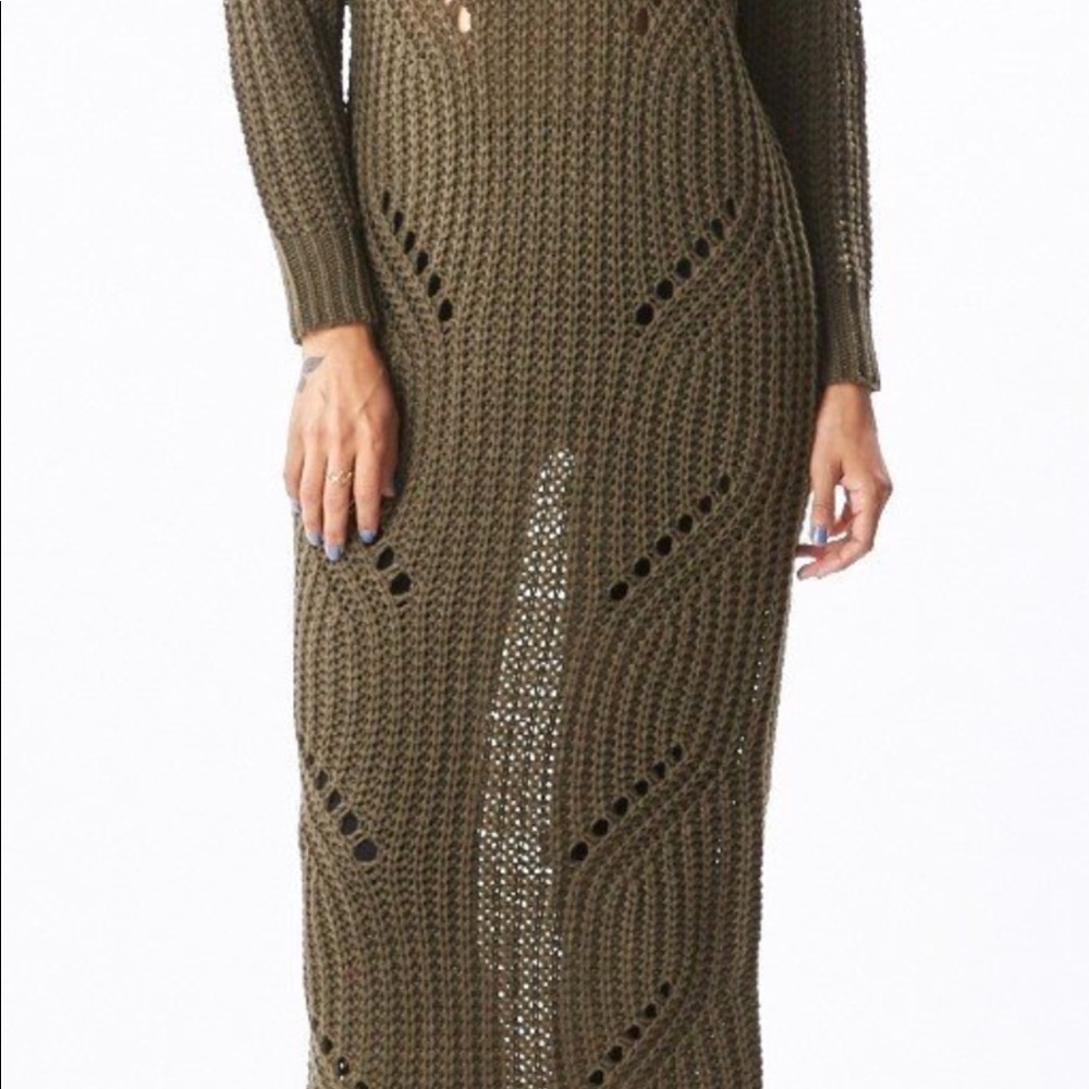 *FINAL PRICE*NWT High Low Distressed Sweater Dress - Picture 2 of 5