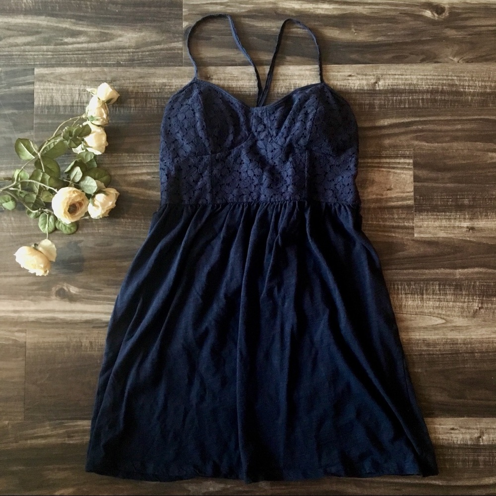 AMERICAN EAGLE Navy Lace Dress
