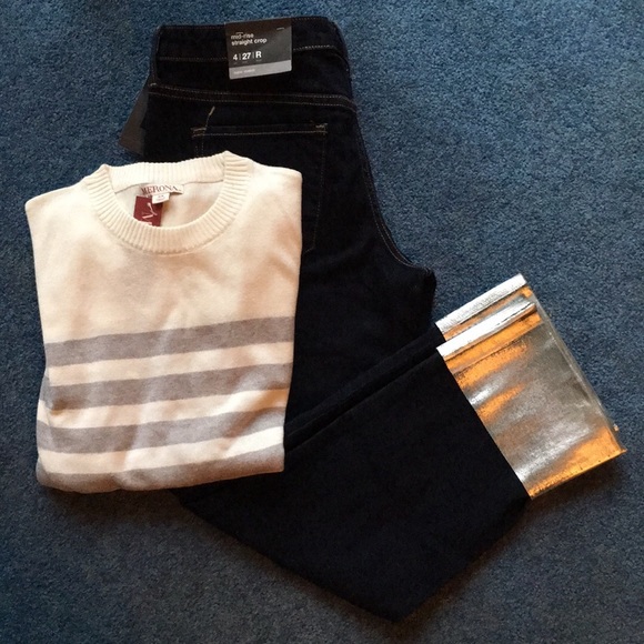Mossimo Supply Co. Denim - Mossimo jeans size 4/27 and Merona XS sweater Mossimo Supply Co. Denim - Mossimo jeans size 4/27 and Merona XS sweater