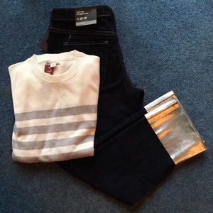Mossimo Supply Co. Jeans - Mossimo jeans size 4/27 and Merona XS sweater Mossimo Supply Co. Jeans - Mossimo jeans size 4/27 and Merona XS sweater