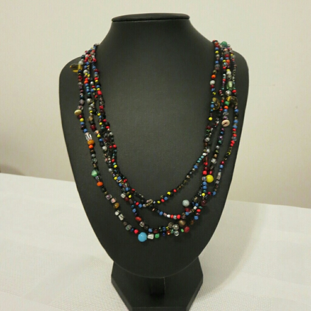 Handmade Needle Work Multicolor Necklace