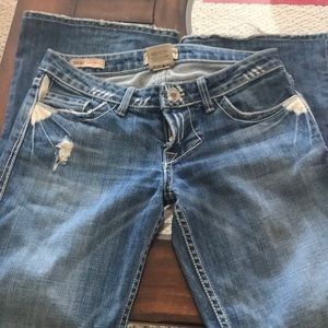 William Rast Daisy Super Flare distressed jeans