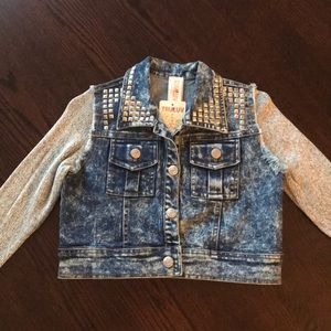 Tru Luv Girls Studded Denim Jacket