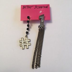 Betsey Johnson #1 Number One Fan Earrings