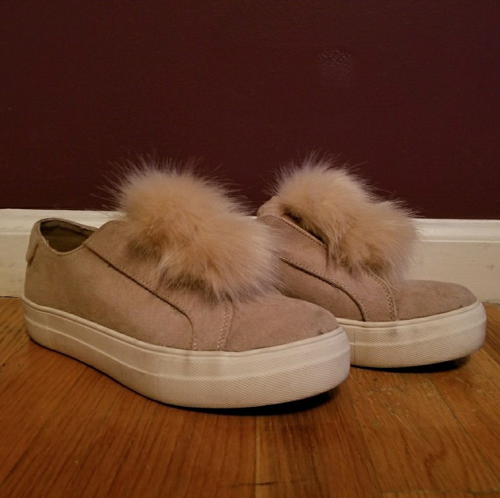 Candie's Pom Pom Slip on Sneakers