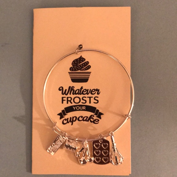 Flour Shop Jewelry - Whatever Frosts Your Cupcake Silver Charm Bracelet