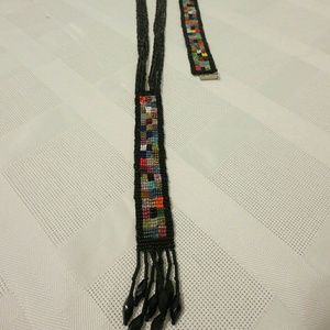 Handmade Black Mosaic Necklace