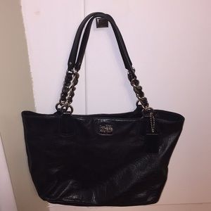 Coach Madison Leather Zip Tote handbag