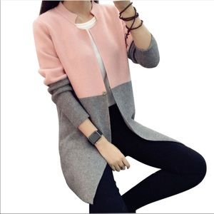 Knit sweater cardigan