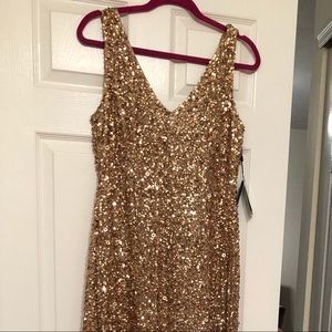 Gold sequin gown