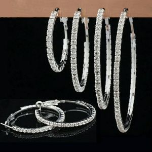 Blinged hoop earrings