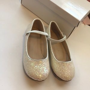 Off White iridescent rock glitter Mary Jane