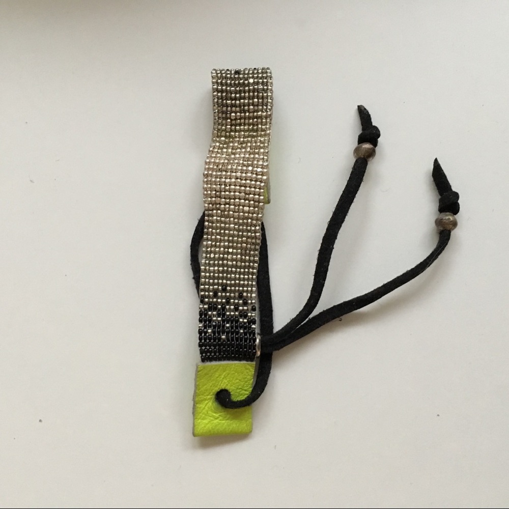 Neon bead bracelet