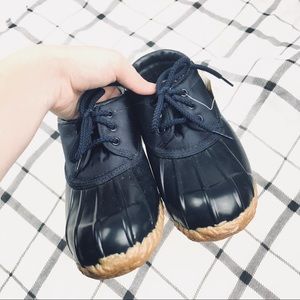 Herman Survivors blue moc duck boots