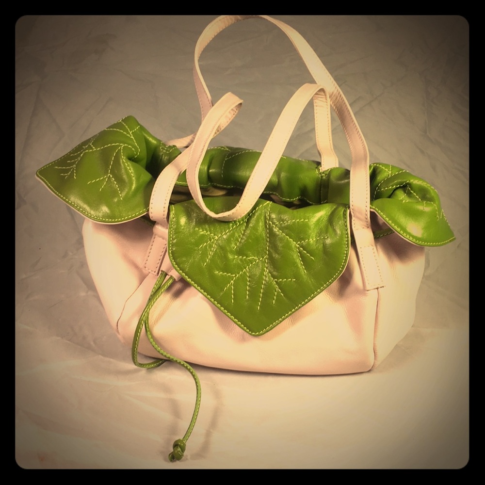 Paolo Masi adorable fruit plant bag purse lavender