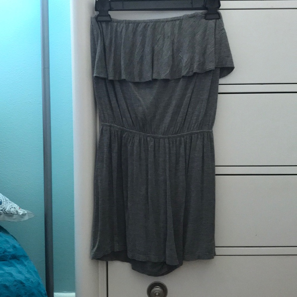 Strapless Grey Romper