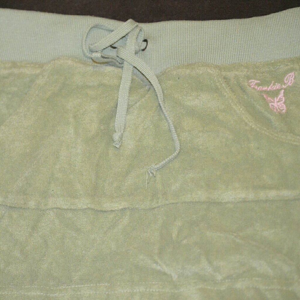Mini velour skirt