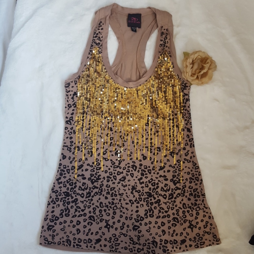 BEBE SEQUIN TANK