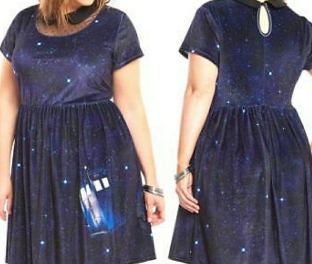 Dr.Who blue velvet dress