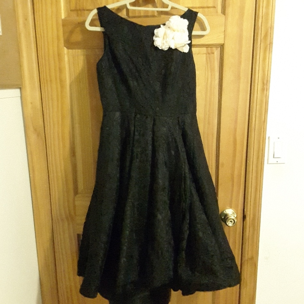 High low black audrey hepburn look dress