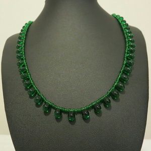 Handmade Green Glass Ottoman Necklace