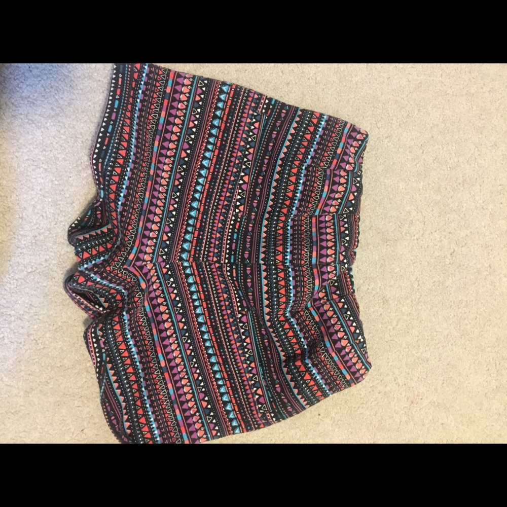 tight printed shorts