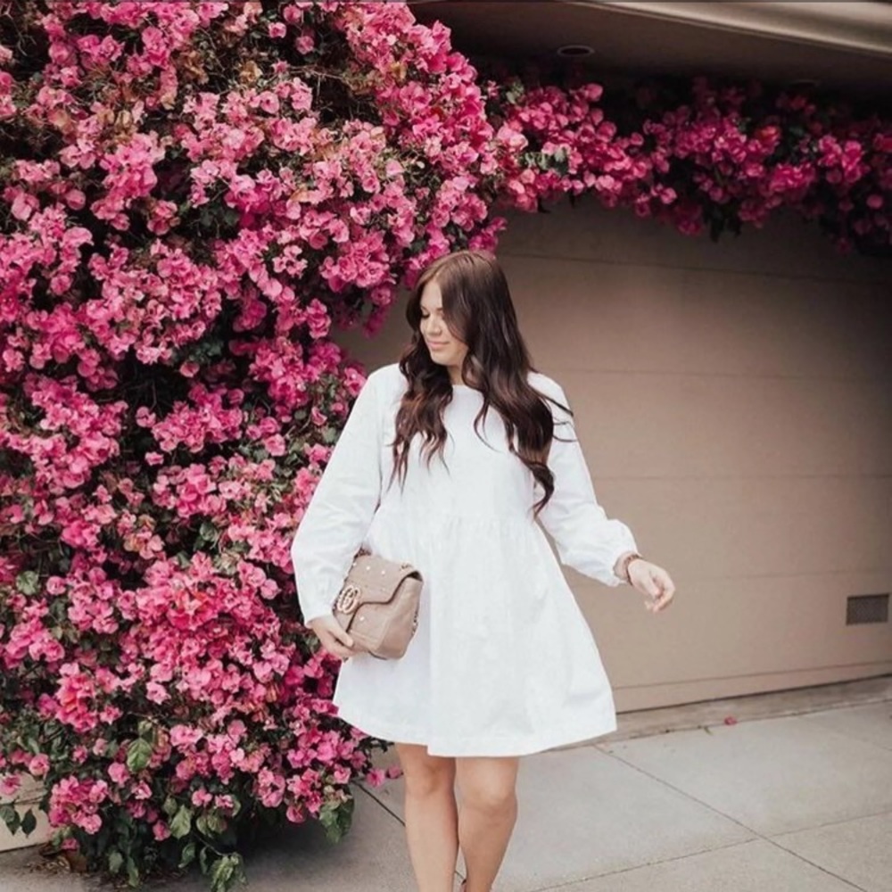 Nordstrom Tie Back Poplin Tunic Dress