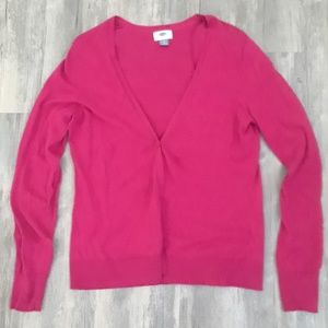 Large Old Navy Cardigan Hot Pink/Magenta