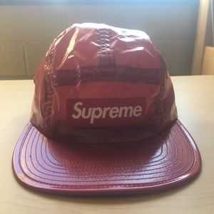 Supreme Red Nylon 5-Panel Hat