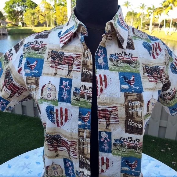 DO YOU LOVE HORSES? Bit & Bridle USA Small SS Top - Picture 5 of 8