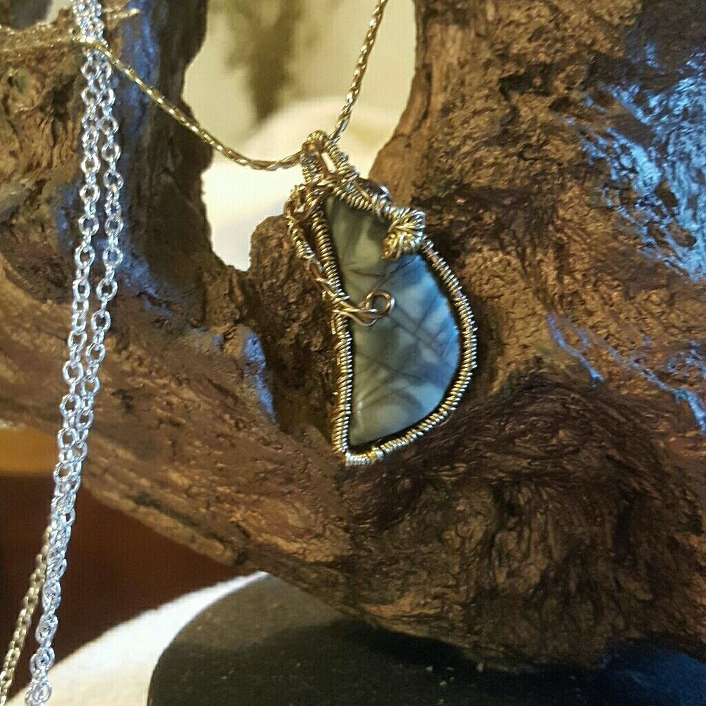 Healing Stones and Crystals,, hand weaved by Me