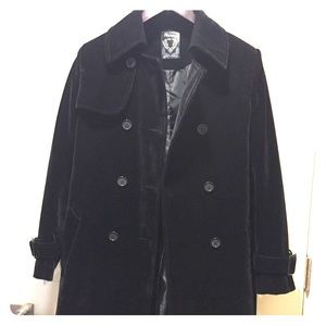 Velvet trench coat