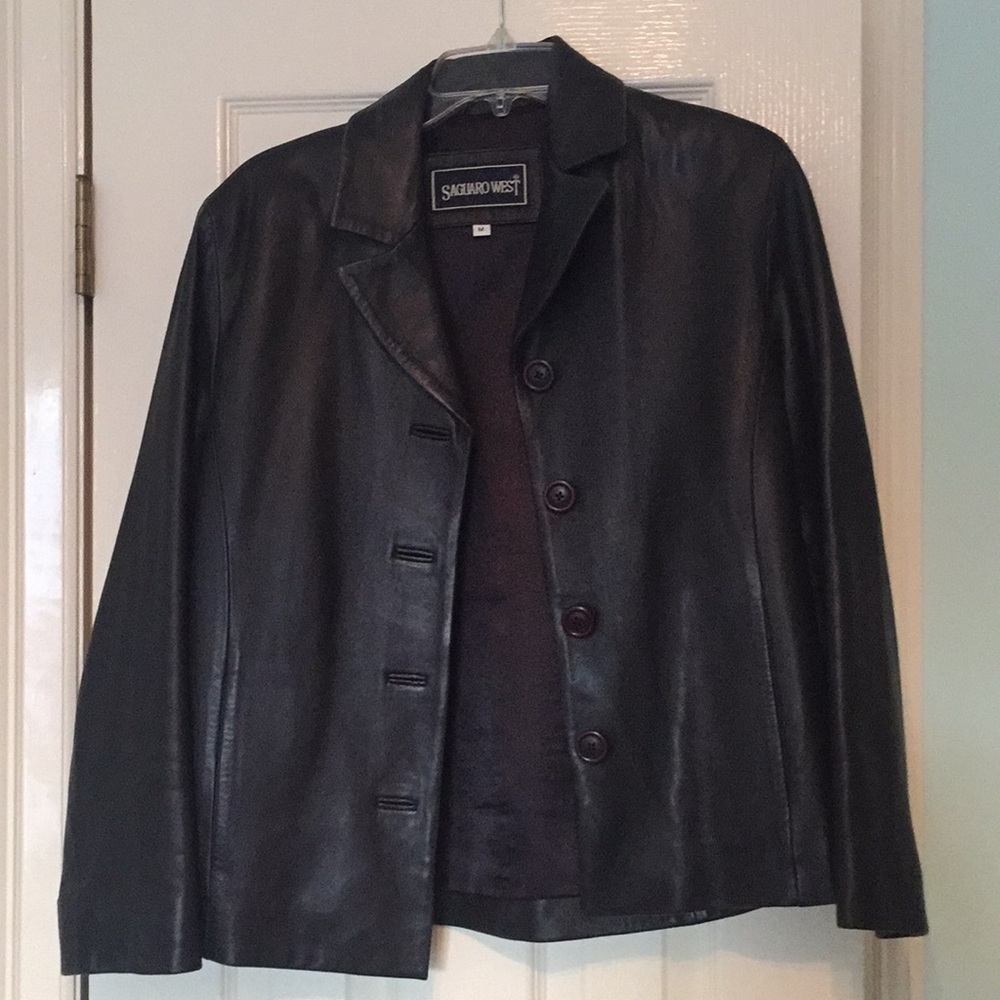 Saguaro West button down leather jacket