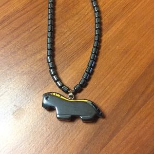 Native American Horse Idol Necklace