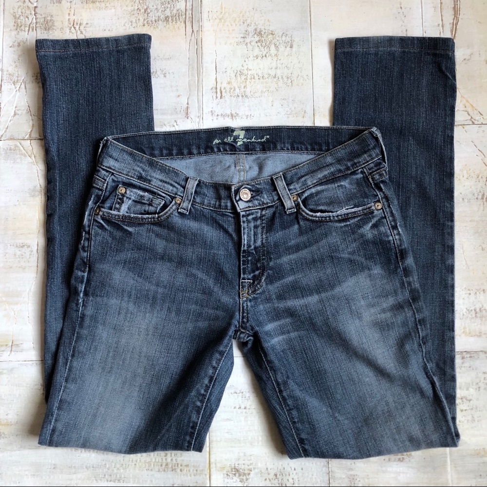 {7 FOR ALL MANKIND} Straight Leg Jeans