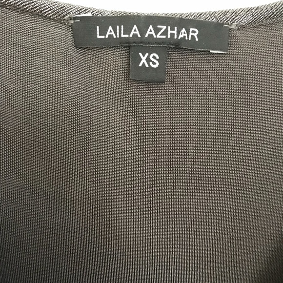Laila Azhar XS Shimmery Faux Wrap Top - Picture 2 of 3
