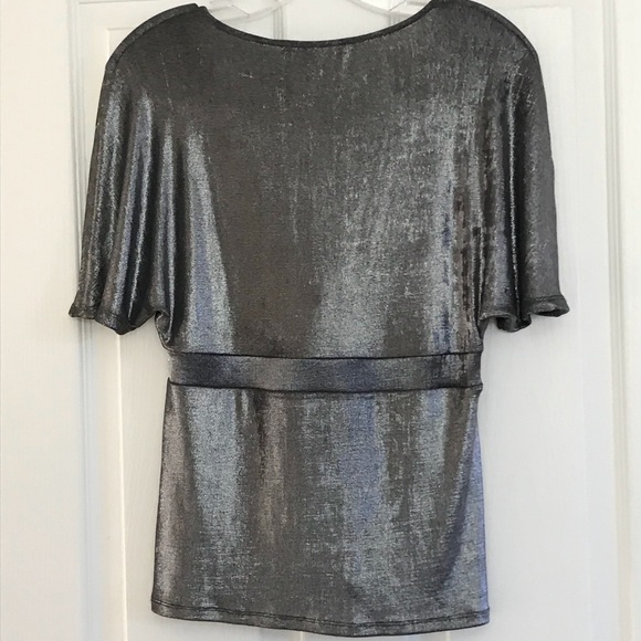Laila Azhar XS Shimmery Faux Wrap Top - Picture 3 of 3