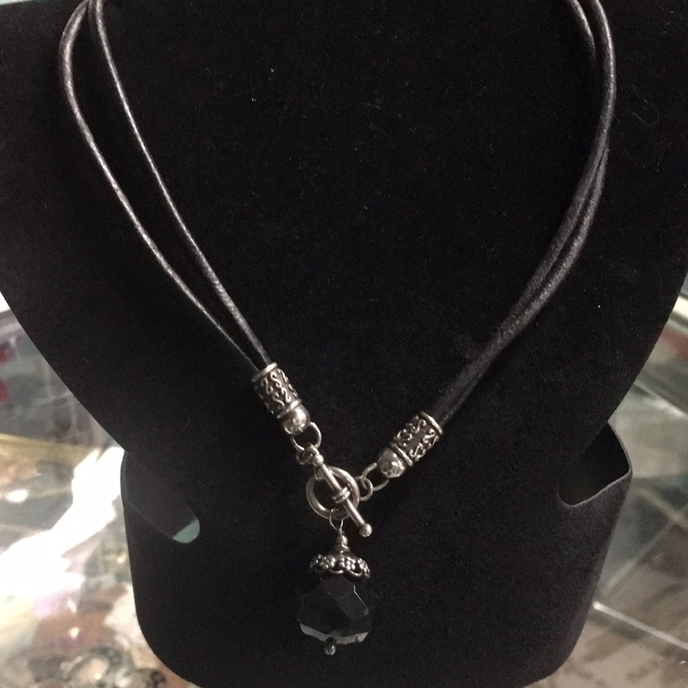 Leather and silver 925 necklace