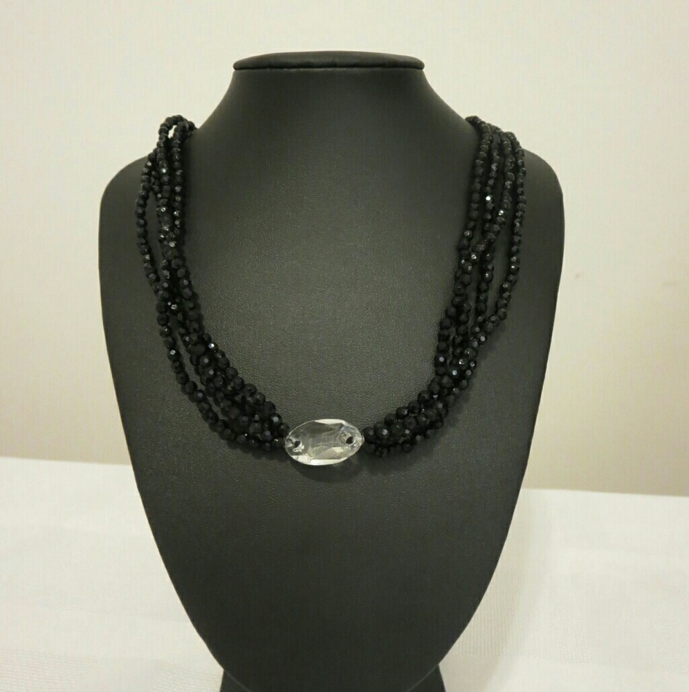 Handmade Black Shimmery Necklace