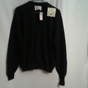 NWT vintage Jantzen black cardigan sweater sz L