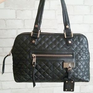 LA.M.B. Quilted Marlene Leather Satchel