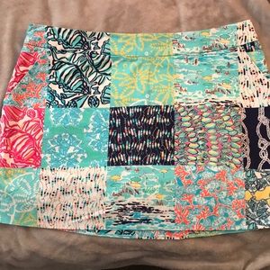 Lilly Pulitzer Patchwork Skirt Skort