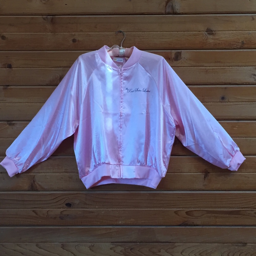 Pink Satin Ladies Jacket XXL Grease Costume