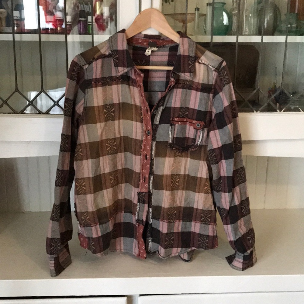 Free People Aztec/Western Flannel