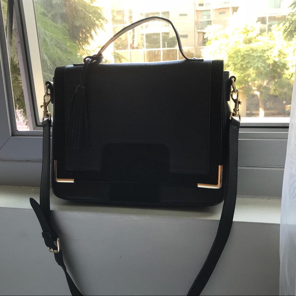 Vince Camuto Bag leather and suede in black