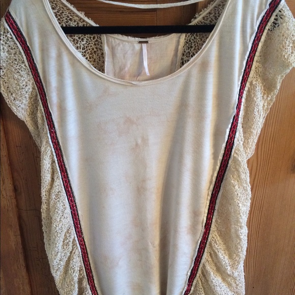 Free People long, loose-fitted, lace back top. - Picture 2 of 4