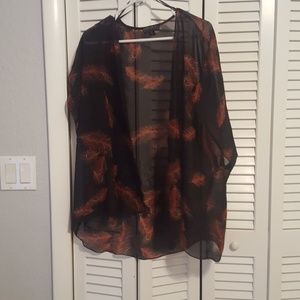 Forever 21 Peacock Kimono 2x